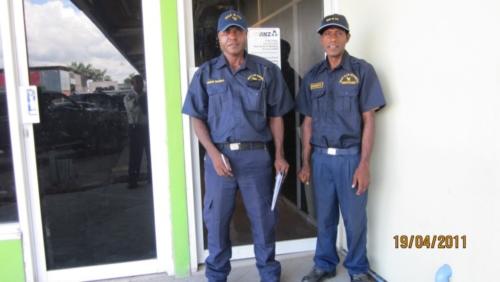Wapco Security guards on duty.