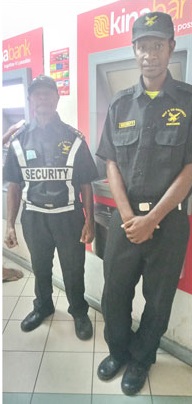Wapco Security guards on duty at Kina Banks ATM machines