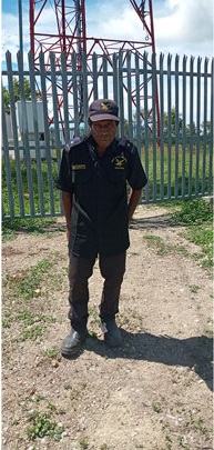 Wapco Security guards on duty at PNG Power tower